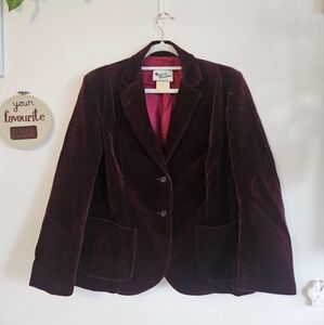 1960's Margorie Hamilton Purple Burgundy Velvet Blazer